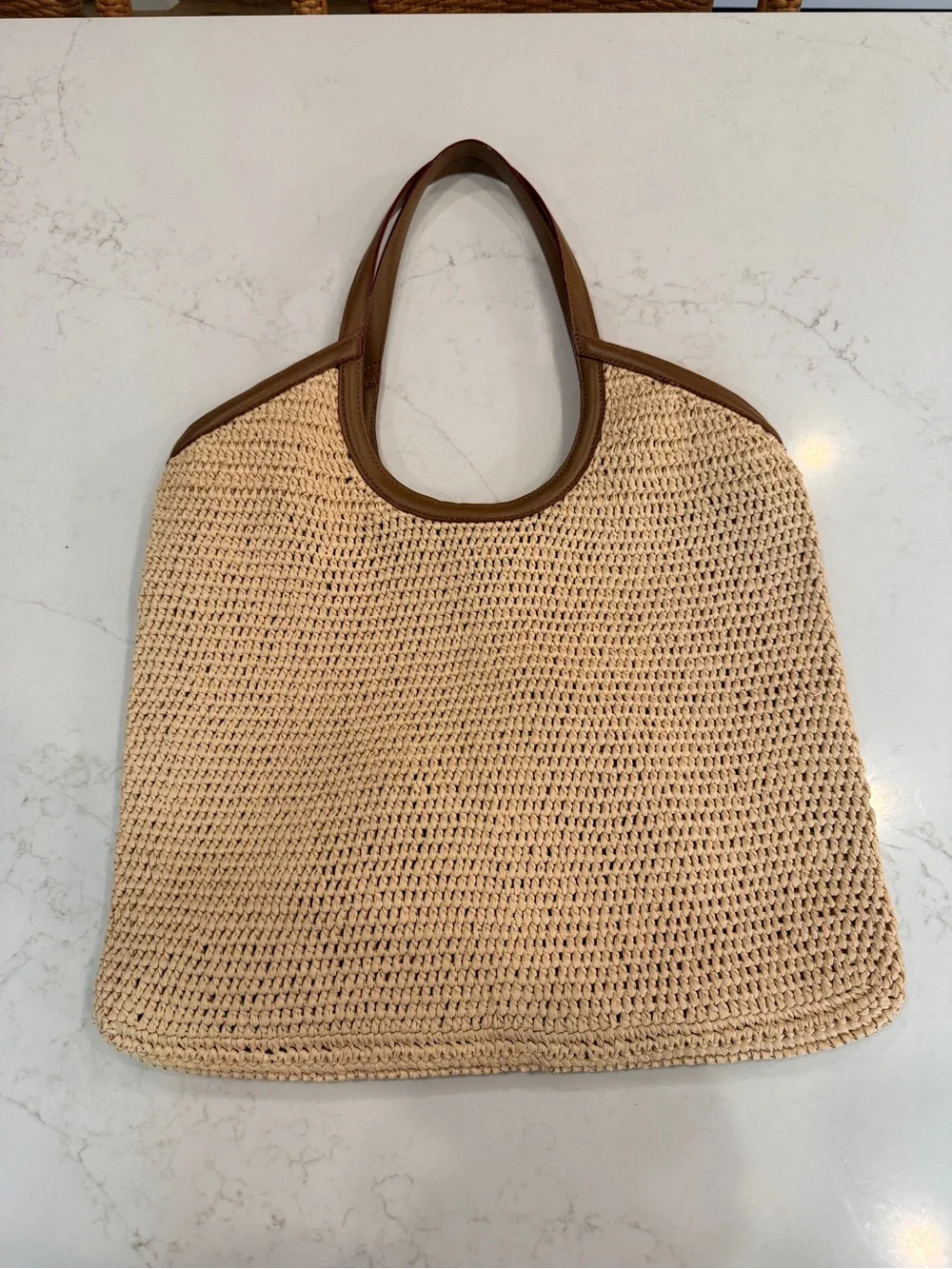 MZ Wallace Camel Large Crochet Georgica Tote - Picture 3 of 6
